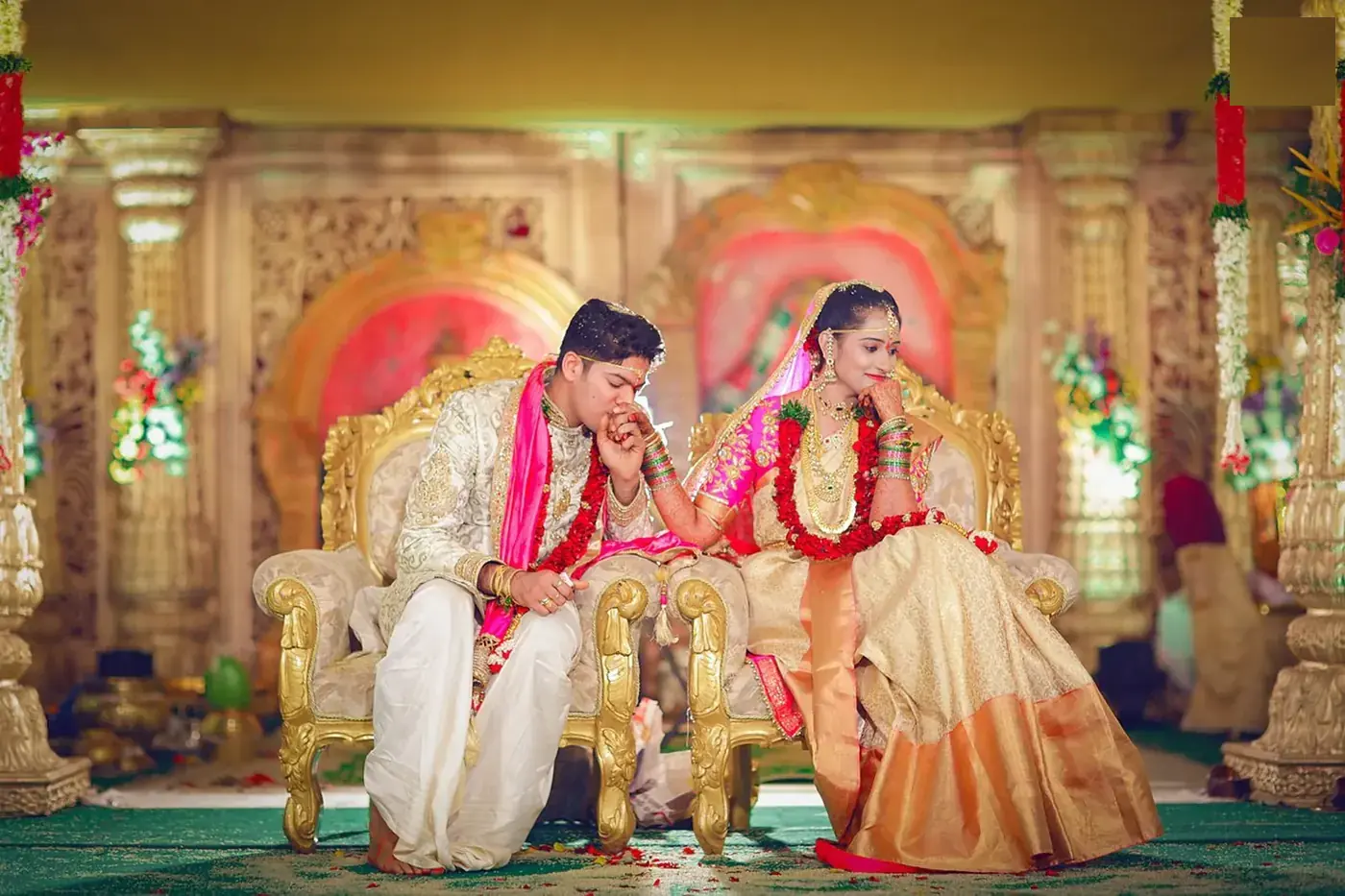 Wedding celebration moment